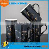 2017 Hot Sell 420 ML Ceramic Tea Cup Coffee Cup Mug Cup With Lid And Spoon