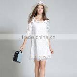 Maxnegio White Lace Women's Fashion Vestidos Casuales Summer Dress thumbnail-3