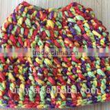 Girls Colorful Crochet Bun Ponytail Hat thumbnail-2