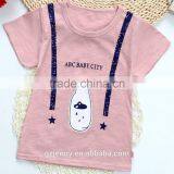 Summer Children Clothing Girls Cartoon Short Sleeve Tops Tee ABC Baby Printing Kid Cotton T-shirt thumbnail-2
