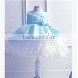 F10045A European Style Dress Pattern Girls Bowknot Party Dress thumbnail-1