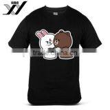 Line Emoji Moon Funny Excited Tear Of Happiness Cute Black Mens T-Shirt thumbnail-2