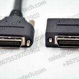Right Angle Camera Link Cable MDR 26pin UP / DOWN With Thumbscrew Locking 0.3meters Copper Cable Harness
