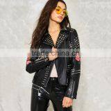 2018 Newest Design Red Winter Embroidery Printing Windproof Women Jacket for Women thumbnail-3