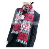 1 pc Hot Sale Good Quality Printed Flowers Acrylic Lmitation Cashmere Men and Women Winter Scaf thumbnail-1