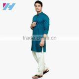 Men's Clothing Long Sleeve Knee Length Cotton Kurta Designs thumbnail-2