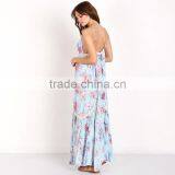 Free Size Flowy Crepe Boho Lace Floral Women Printed Relaxed Fit Maxi Dress thumbnail-3