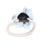 Fabric Hair Ties Flower Blue thumbnail-2