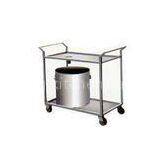 Kitchen Leftover Stainless Steel Serving Trolley / Collected Cart CE ROHS