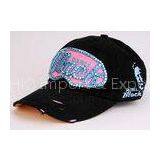 Cool Hip-Hop Black Cotton Baseball Caps Curved Bill For Women / Ladies thumbnail-1