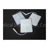 Non-Woven Prewired Medical Self Adhesive Electrode Pad, White Square Durable Reusable Electrode Pads