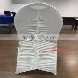 Spandex Ruffled Chair Covers for Wedding Party Garden