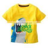 Shark Printed Yellow Colour Kids Tshirt thumbnail-1