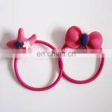 Cute Kids Hot Pink Star Ponytail Hair Band Elastic thumbnail-4
