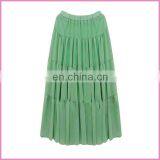 Four Fold Bohemian Style Colorful Long Pleated Skirt thumbnail-2