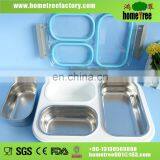 Stainless Steel 3 Compartment Insulated Lunch Box With Leakproof Silicone thumbnail-6
