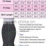 Kate Kasin Occident Women's Black High Stretchy Hips-Wrapped Split Short Pencil Skirt 20" KK000273-1 thumbnail-6