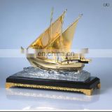 Newest meatl model ship gold plated for business gift