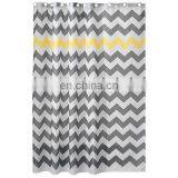 Two Tone Waterproof Polyester Wave Design Shower Curtain thumbnail-1