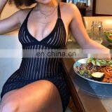 Lady Elegant Casual Mesh Women Party One Piece Sexy Sling Dresses thumbnail-3