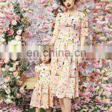 2019 Summer Printed Round Neck Short Sleeves Dress Long Women Mommy And Me Dress (this Link for Girls,1-8years) thumbnail-5