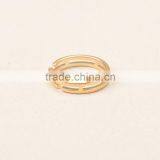 Gold Finger Ring Hot Selling Ladies Finger Double v Design Finger Ring thumbnail-5