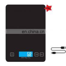 Portable USB Charging Kitchen Scale 15kg Household Food Scale Electronic Kitchen Scale