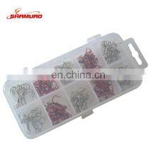 130pcs/set Treble Fishing Hook Set Size # 2/4/6/8/10 High Carbon Steel for Carp Fishing Hooks thumbnail-2