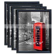 11x14 Picture Frame Fits Prints 11 x 14 Inch Pack of 4 Black Poster Frame