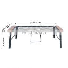 Hot Selling Outdoor Multi-Function Portable Barbecue Tool Grill Convenient Folding Net Camping Table thumbnail-2