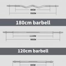 50kg/60KG Light Wight Cement Filling Plastic Plate Gym Barbell Set 1.5m/1.65m/1.8m/2m/2.2m thumbnail-3