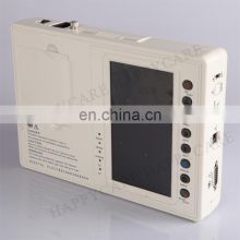HC-H002 Top sell cheap Portable 3 Channel 12 leads ECG machine/electrocardiograph with 7 inch touch screen with analysis