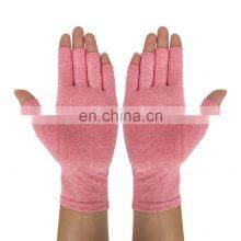 Women rheumatoid pains arthritis hand half finger compression gloves for pain relief