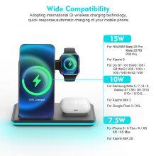 Fast 3 in 1 Wireless Charger Stand Dock Foldable Magnetic Quick 23W Support OEM thumbnail-1