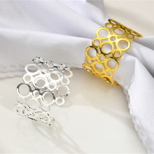 Gold Napkin Ring Metal Hallow Out Vortex Napkin Buckle Creative Tableware Decoration thumbnail-1