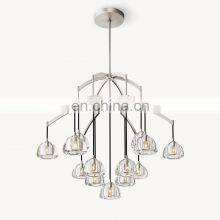 American Style Modern Decorative Wedding Decor Hotel Candle Hanging Iron Copper Pendant Light Led Chandelier thumbnail-1