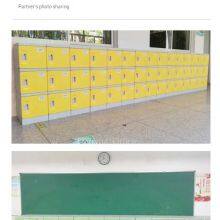 Ventilated School Locker With Clothes Rod and Name Card Holder| 4-Tier Colorful Storage System for Student Locker Room and Preschool-Colorful thumbnail-1