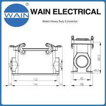 Wain Heavy-duty Connector, Corrosion-resistant, H24b-msfh-2l/sc-2m32 Metal 24b Shell Rectangular Connector, Aviation Plug thumbnail-3