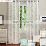 Faux Linen Fabric Printed Partysu Flower Window Curtains thumbnail-1