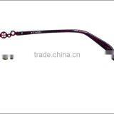 Fashion Style Women Metal Half Frame Eyeglasses Frame With Pattern Temple With Clear Lenses thumbnail-4