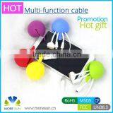 Useful Convient Multi Phone Cable in a Silicon Ball ,4 in 1 Mobile Phone Cable thumbnail-6