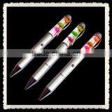 Liquid Promotional Pen With Led Light , Customized Projector Ballpoint Pen thumbnail-1