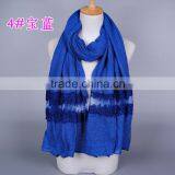 Top Quality Long Cotton Plain Fashion Women Lace Shawl Quality Choice thumbnail-2