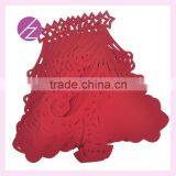 2016 New Design Laser Cut Paper Fashion Happy Christmas Wine Glass Place Card JK-74 thumbnail-3