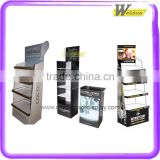new design good quality corruaged paper tall display stand for cosmetic