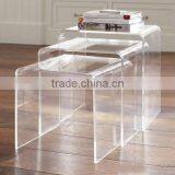 Custom Acrylic Coffee Table/Transparent Lucite U-shaped Display/Minimalist Modern Tables thumbnail-1