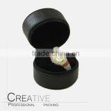 Cylindrical Travel Leather Watch Box With Zipper