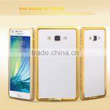 Luxury Hard Case Aluminum Metal Ex Bumper With Bling Bling Diamond Edged Cell Phone Frame Cell Phone Cases for Samsung A7 thumbnail-1