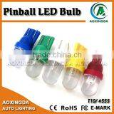 AC/DC 6.3V LED Pinball T10 555 BA9S 44 47 With Clear Lens