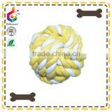 Yellow and White Cotton String Woven Pet Ball thumbnail-2